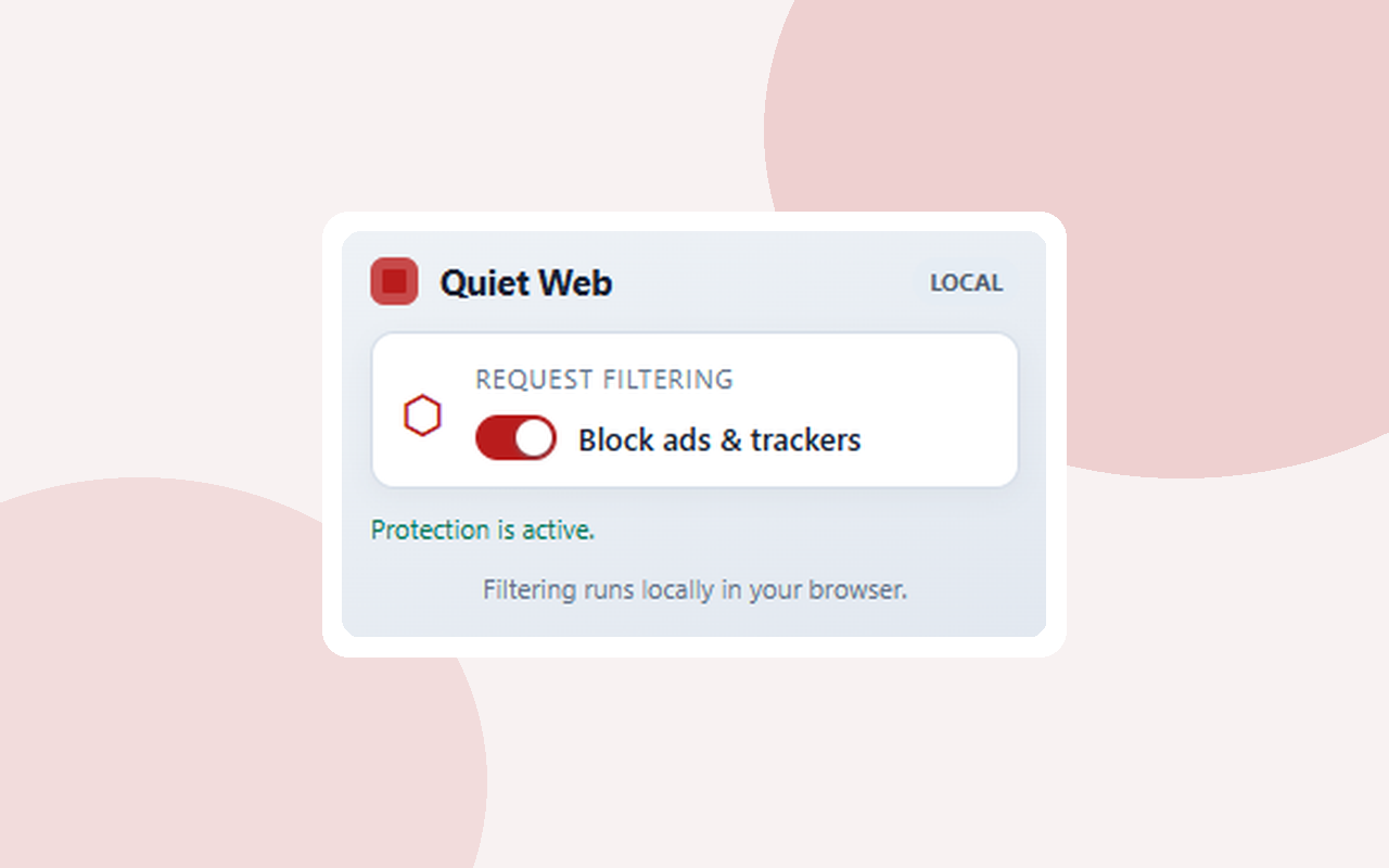 Quiet Web screenshot 1