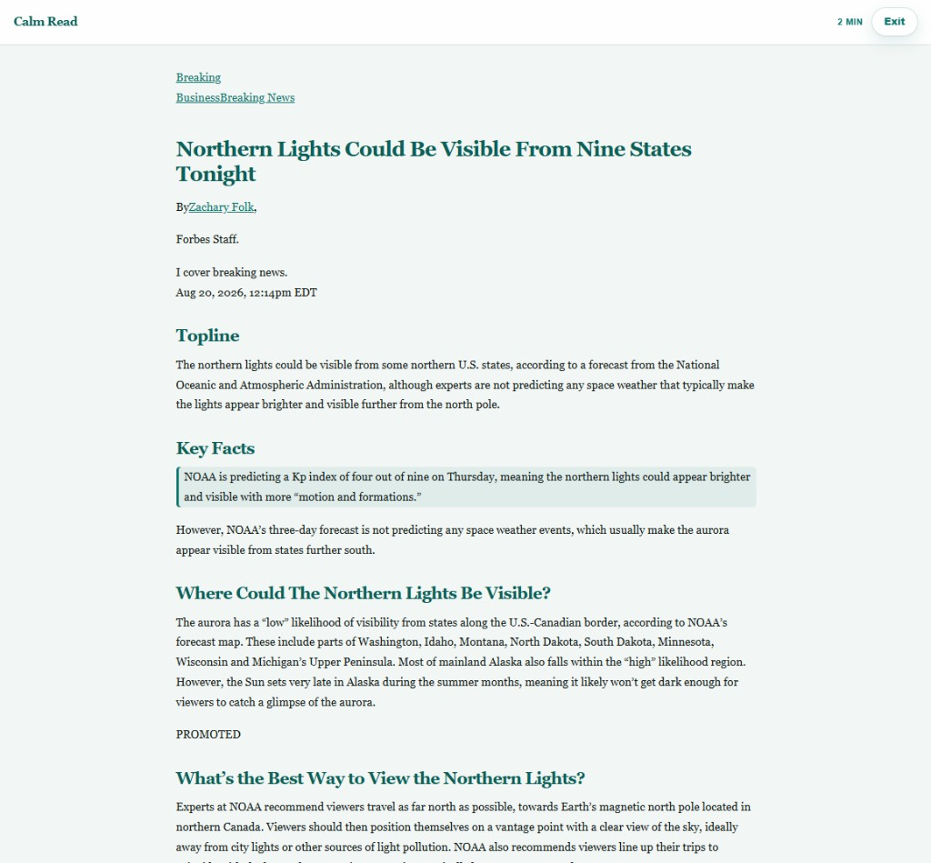 Calm Read screenshot 1