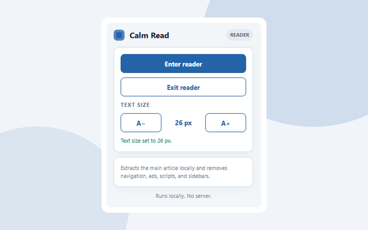 Calm Read screenshot 1