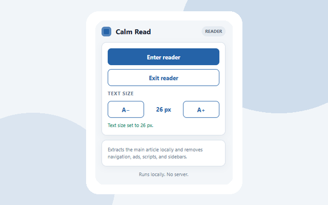Calm Read screenshot 2