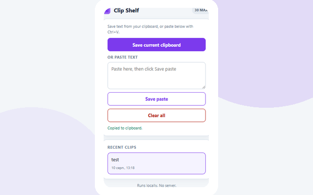Clip Shelf screenshot 2