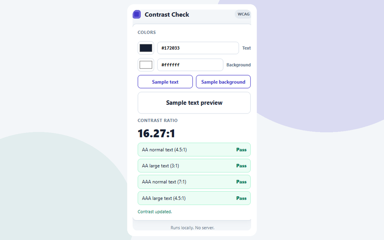 Contrast Check screenshot 1