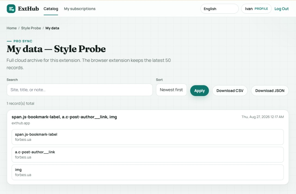 Style Probe screenshot 3