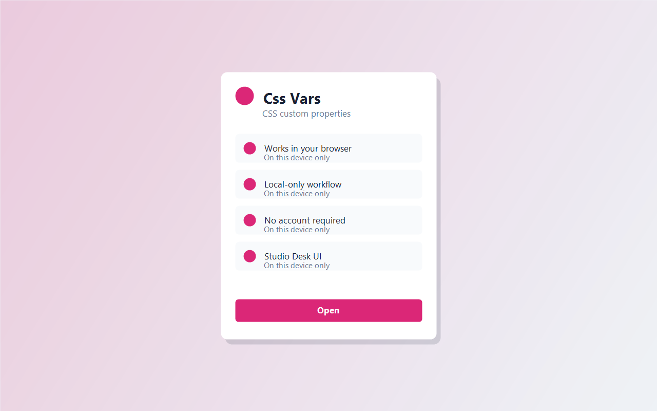 Css Vars screenshot 1