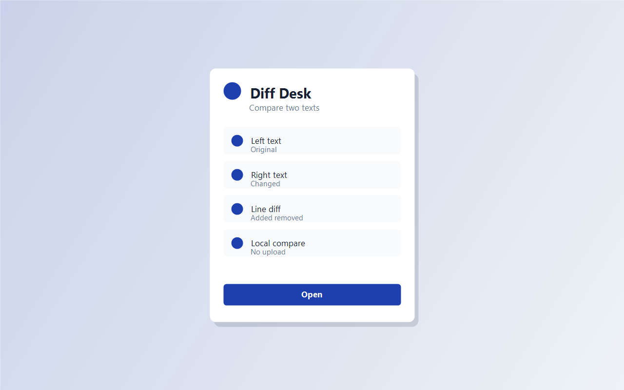 Diff Desk screenshot 1