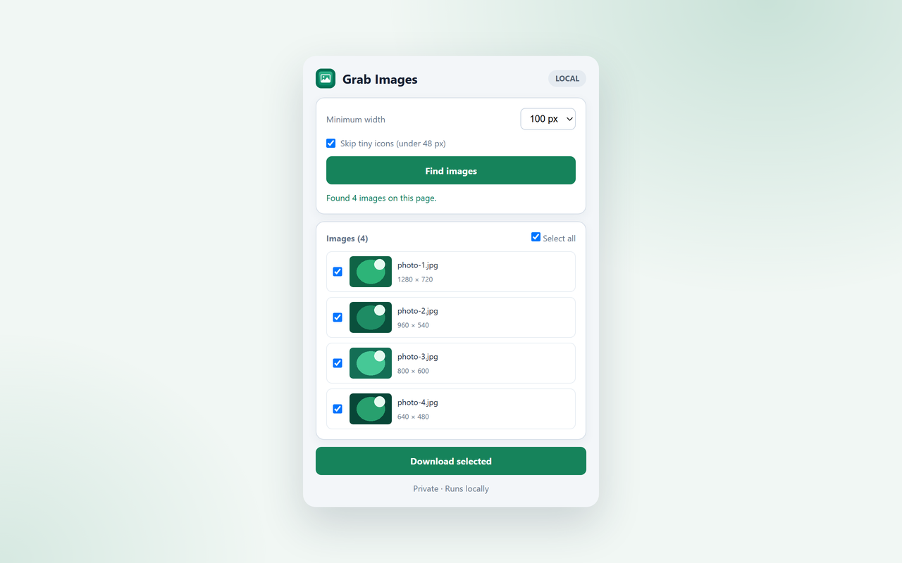 Grab Images screenshot 1
