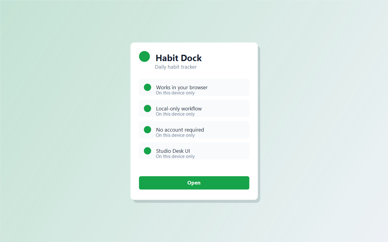 Habit Dock screenshot 1