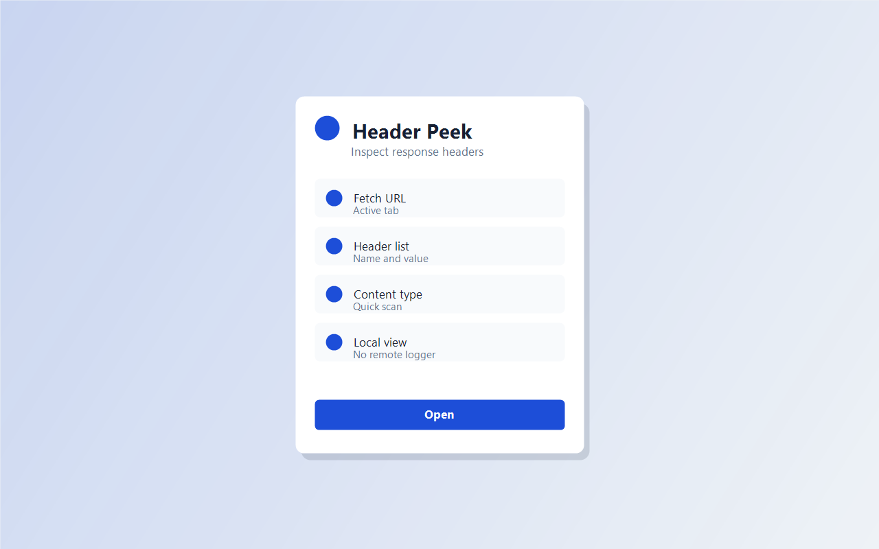 Header Peek screenshot 1