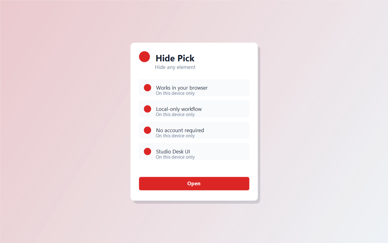 Hide Pick screenshot 1
