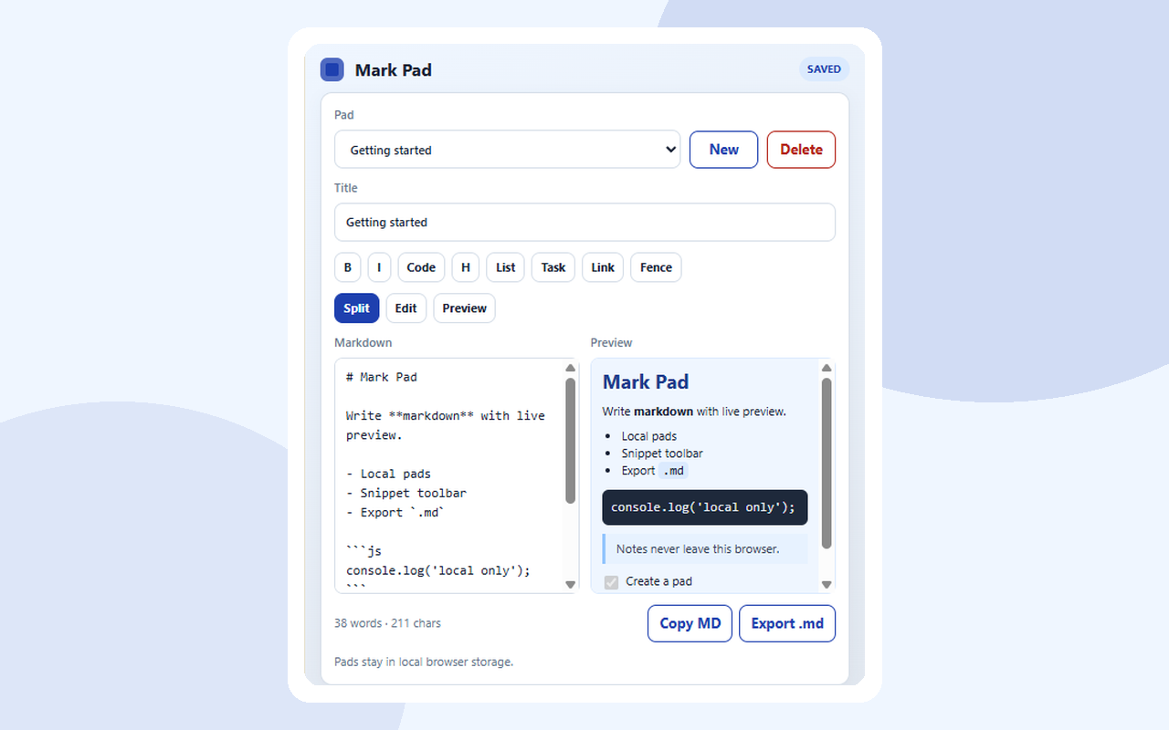 Mark Pad screenshot 1