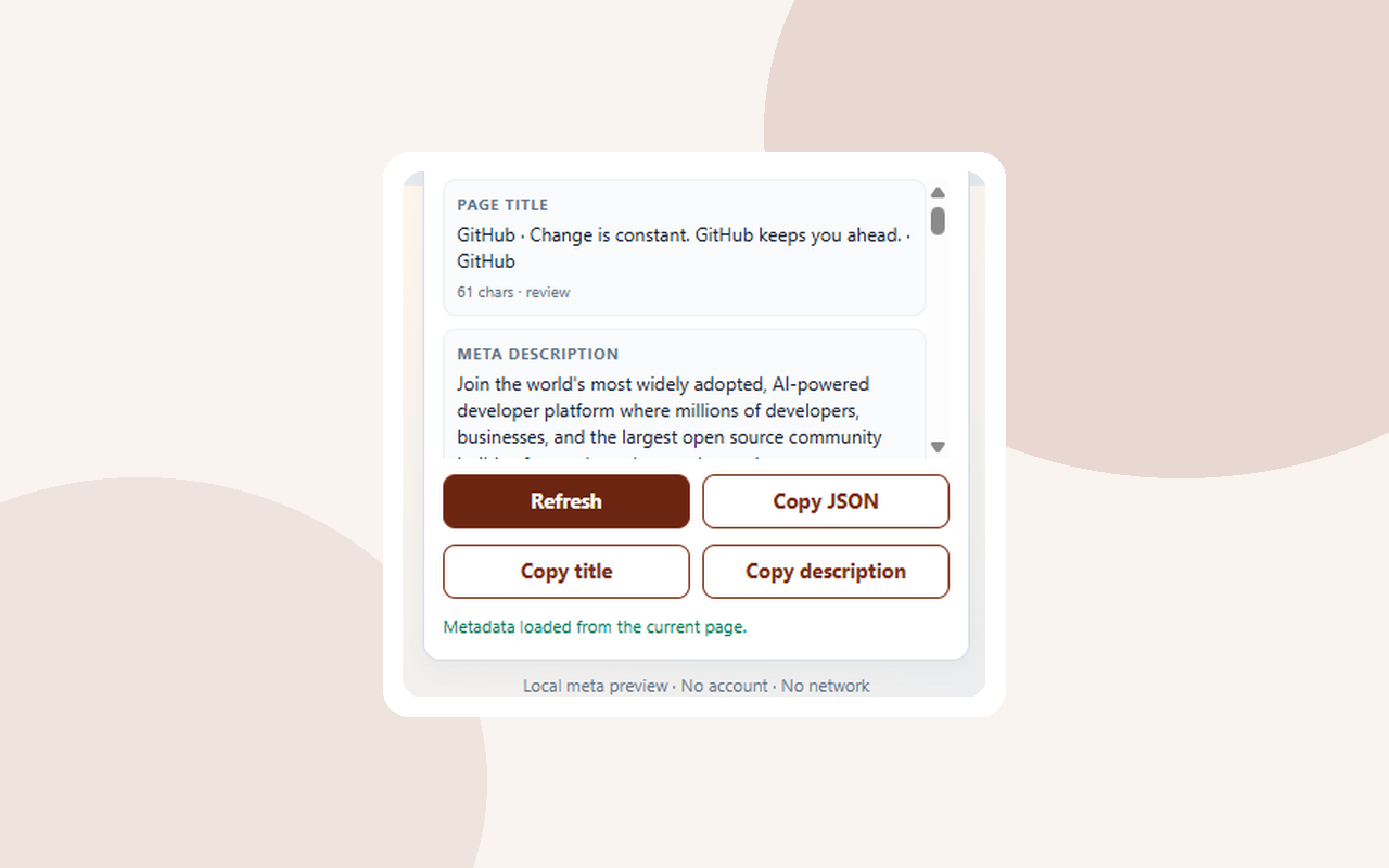 Meta Card screenshot 3