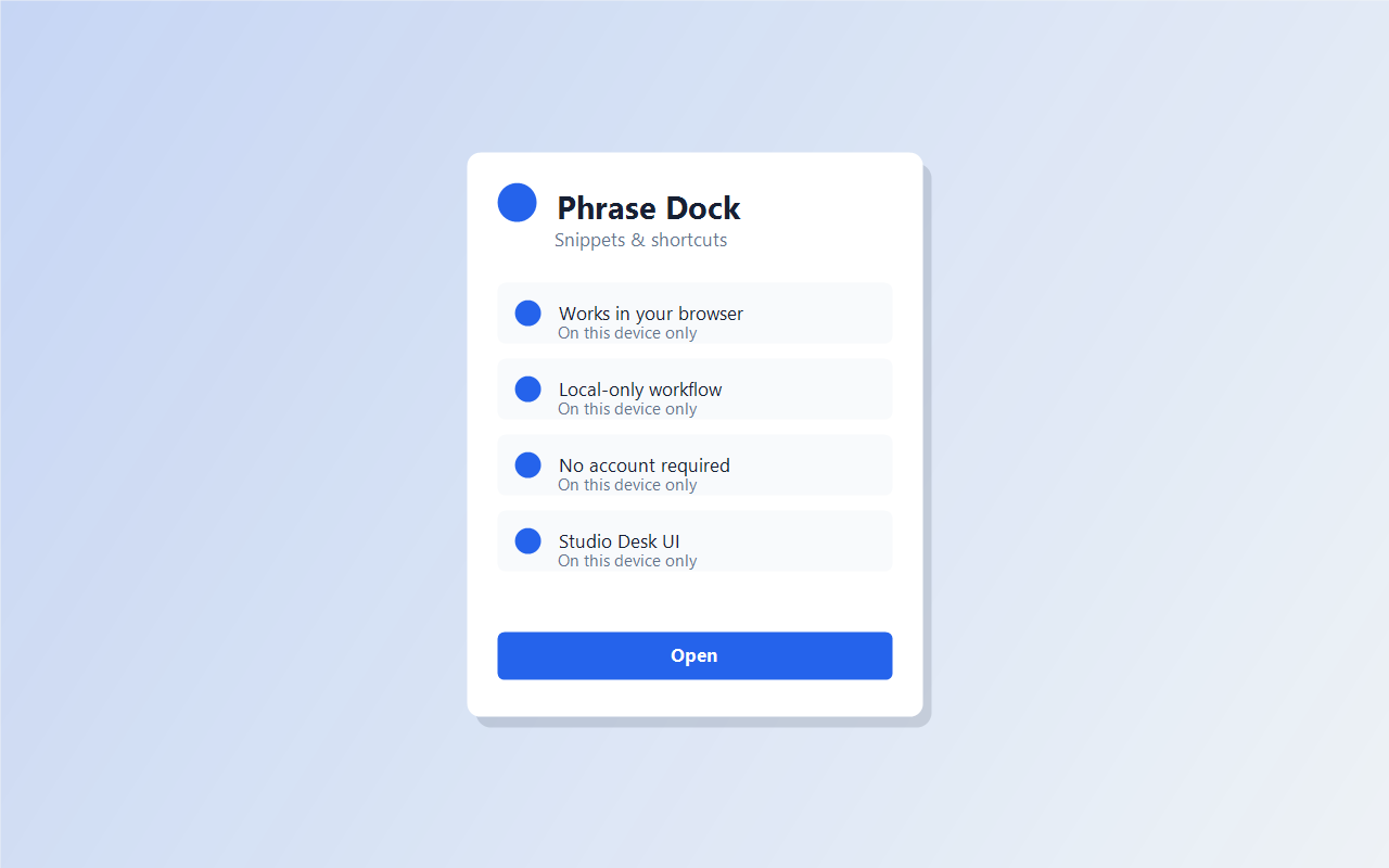 Phrase Dock screenshot 1
