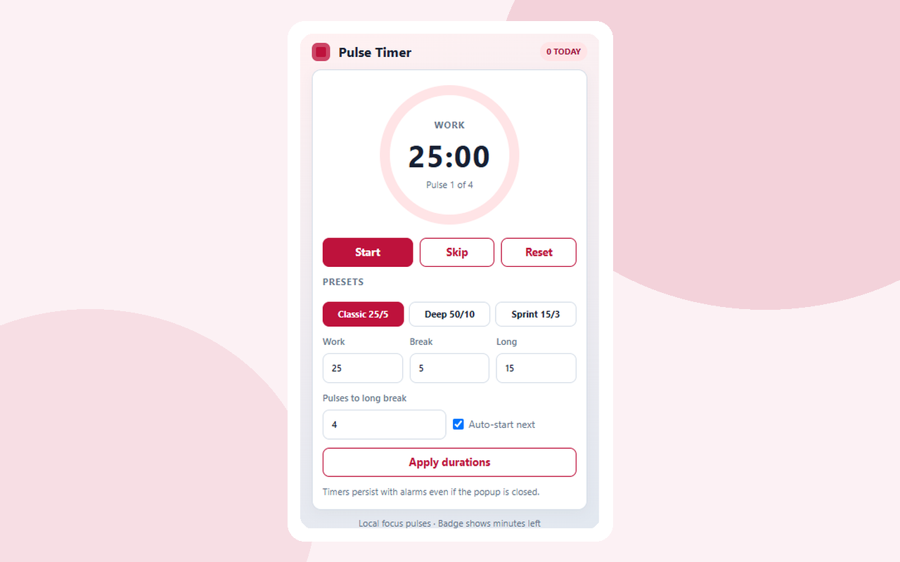 Pulse Timer screenshot 1