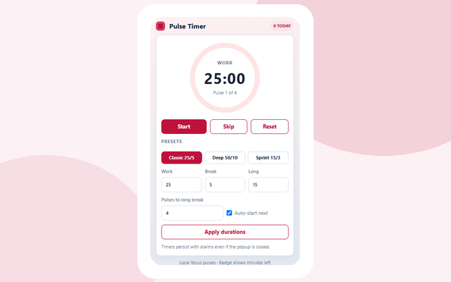 Pulse Timer screenshot 2
