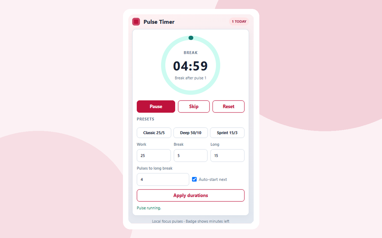 Pulse Timer screenshot 3