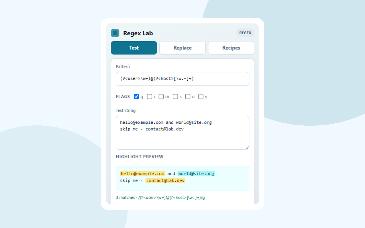 Regex Lab screenshot 1