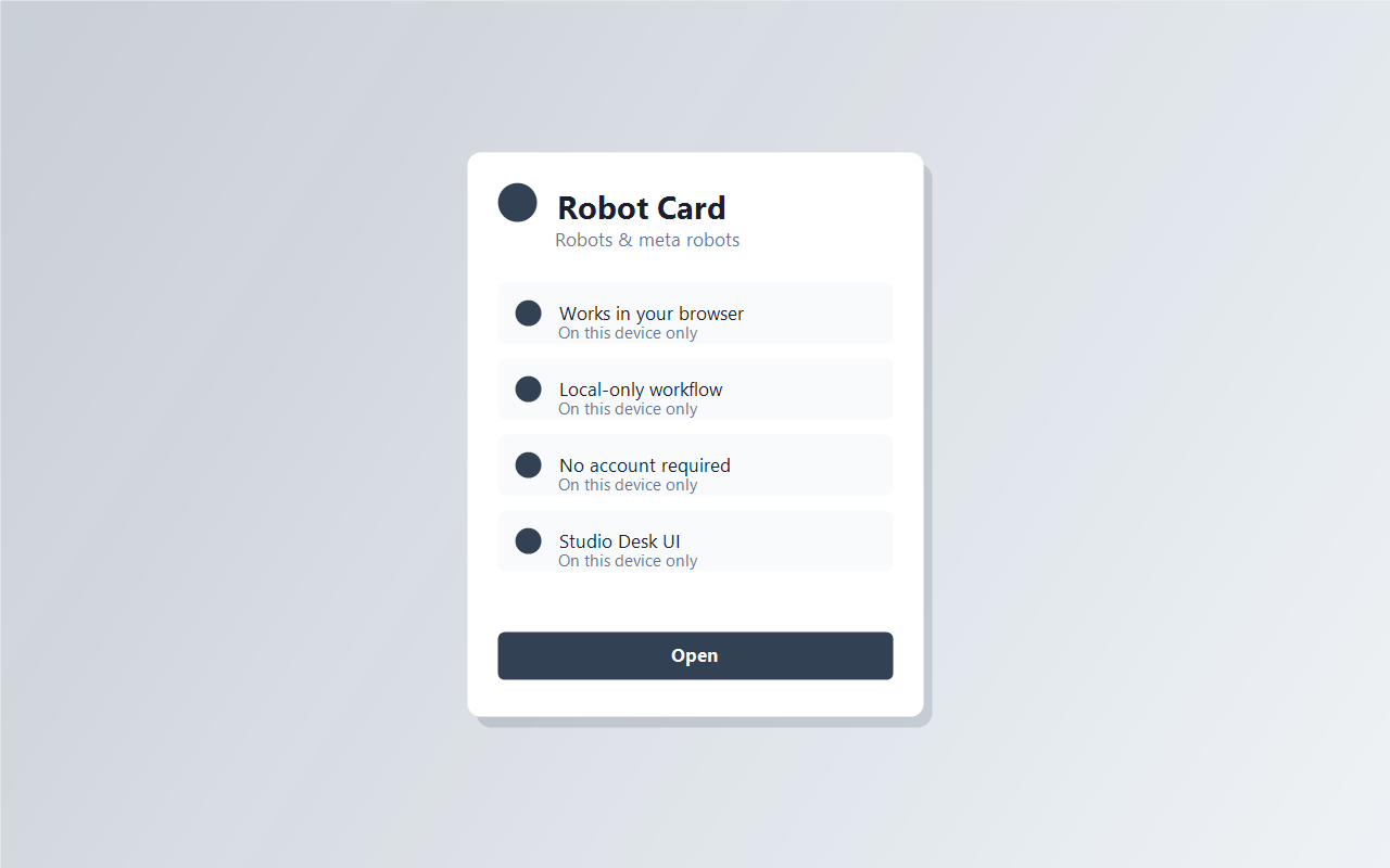Robot Card screenshot 1