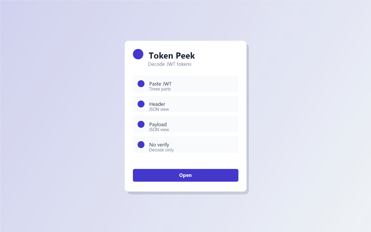 Token Peek screenshot 1