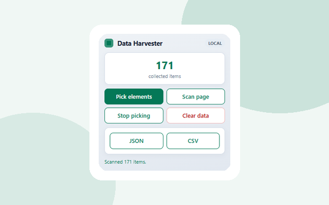 Data Harvester screenshot 2