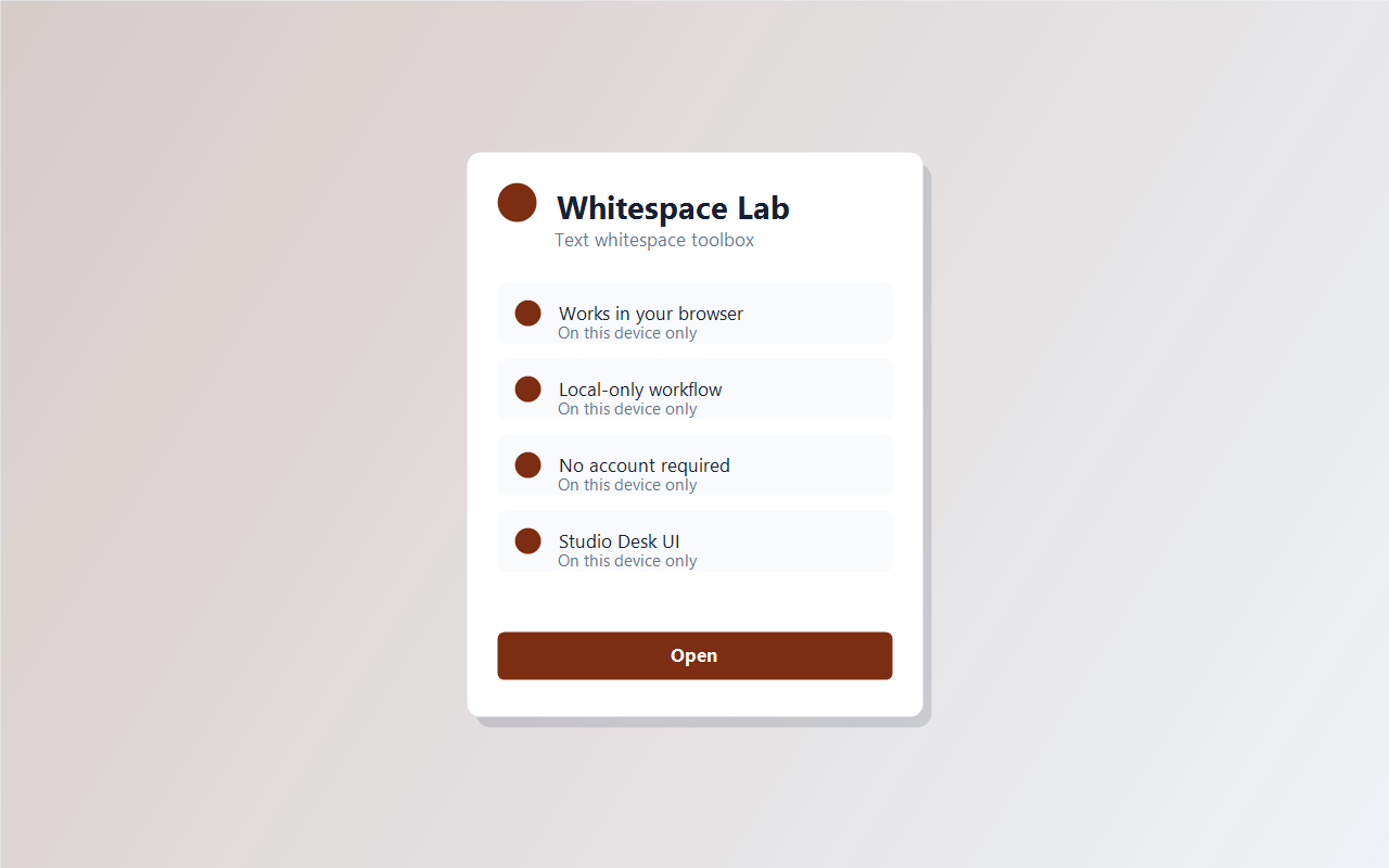 Whitespace Lab screenshot 1