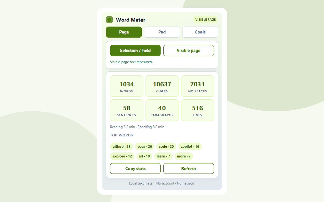 Word Meter screenshot 1