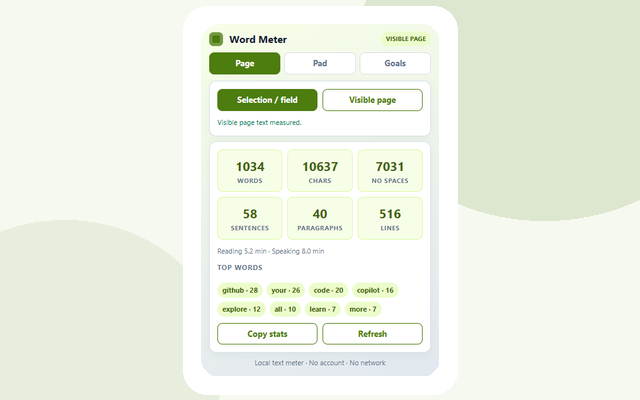 Word Meter screenshot 2
